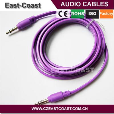 China For the aux cable. 3.5mm Flat Colored iPod Audio Cable for sale