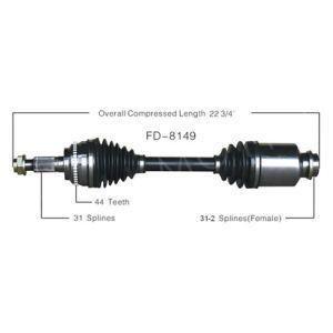 China Standard Fd-8149 Front Right CV Axle Shaft for Ford Edge Lincoln Mkx for sale