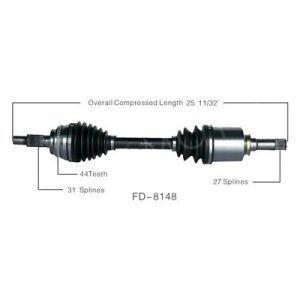 China Front Left CV Axle Shaft for Ford Edge Lincoln Mkx Fd-8148 7t4z3A427c Aluminum Material for sale