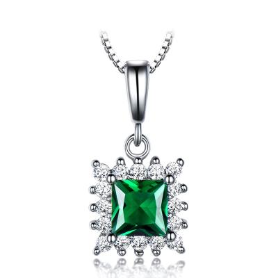 China Beautiful Full Love Cut Gemstone 925 Sterling Silver Elegant Mature Lady Necklaces for sale