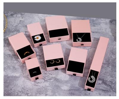 China Fashionable Wholesale Cardboard Sliding Paper Gift Packaging Logo Printed Drawer Jewelry Box Custom Made for sale