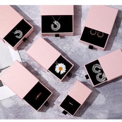 China Fashionable Custom Logo Cardboard Drawer Jewelry Box Jewelry Packaging Gift Box for sale