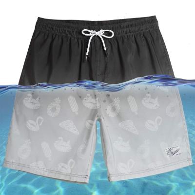 China Breathable Summer Color Changing Quick Dry Beach Shorts Mens Surf Board Shorts for sale