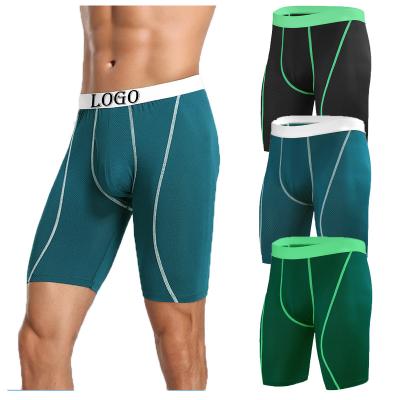 China OEM Logo Breathable Mesh Sports Men Antibacterial Boxers Custom Briefs Plus Size Men Quick Dry Underwear for sale