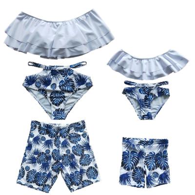 China Breathable Family Matching Swimwear Two Pieces Flower Swimsuit Set Clothing Set Luxury Swimwear Swimwear for sale