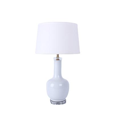 China Traditional Chinese manufacturers the direct sale of the new Chinese style modern crystal base ceramic table lamp for sale