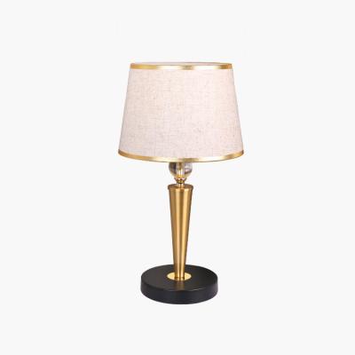 China Newest Traditional Design Indoor Bedside Table Light For Home Hotel Villa Fabric Opens Led Table Lamp for sale