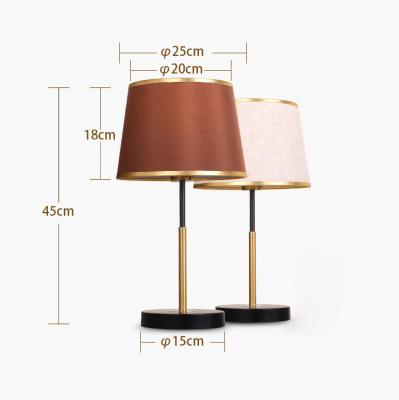 China Traditional Modern Portable Lighting Fixture Desk Lighting Indoor Bedroom Fabric White Shade Art Deco Table Lamp for sale