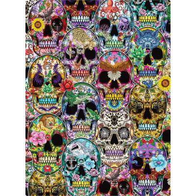 China Cartoon Toy Manufacturer Hot Sale Holiday Gift Halloween Day Of The Dead Glow In The Dark Custom 1000 Piece Jigsaw Puzzle for sale