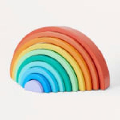 China Cartoon Toy Building Educational Montessori Toddlers Kids Toys Cloud Rainbow Stacker Nesting Blocks Puzzle for sale