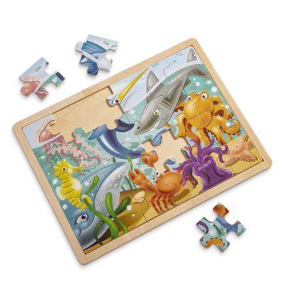 China Eco-friendly Water-base Varnishing 3D Puzzle For Kids Wooden Puzzle for sale