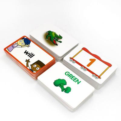 China Eco-friendly Water-base Varnishing Custom Printed Cheap Playing Game Card Flash Cards Early Learner Educational Flashcards For Kids for sale