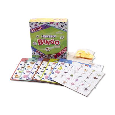 China Hot Selling Customized Kids Age 4+ Kids Paper Card Word Game Bingo Spelling Paper Covers Board Bundle Card For Kids for sale