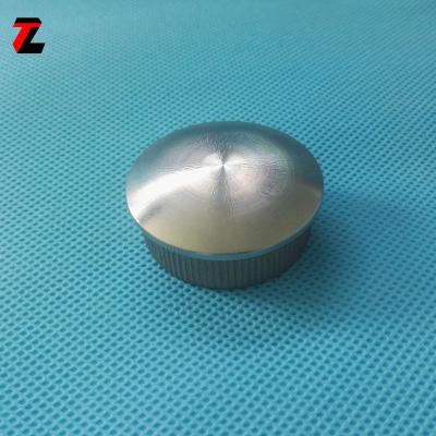 China Stainless Steel Flat Curved Stainless Steel Post Bezel Tube End Caps for sale