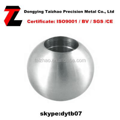 China Solid Stainless Steel Stainless Steel Ball Blind Hole For Railing Round Pipe End Cap for sale