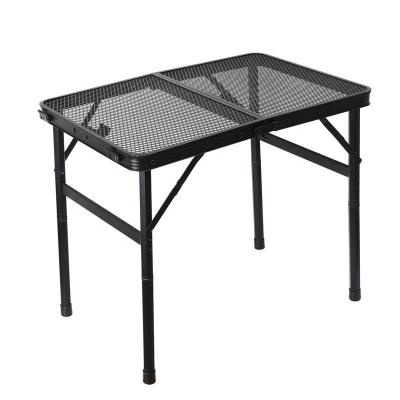 China OEM Adjustable Height Outdoor Picnic Table Map Table Folding Camping Grill Table for sale