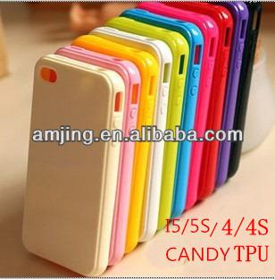 China For OEM printing smooth candy color tpu case for IPHONE 5S sublimated phone case for sale