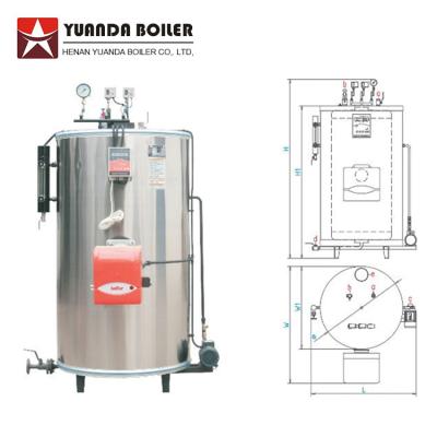 China Vertical Type VERTICAL 500 kghr Gas Mini Steam Boiler en venta