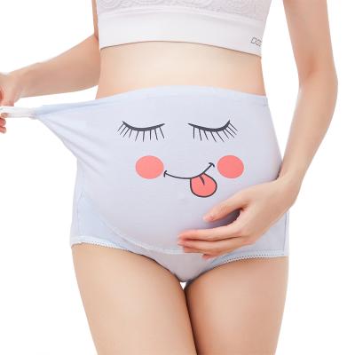 China Hot Sale XL-5XL Antibacterial Cotton Plus Size Over The Top Pregnancy Bump Belly Waist Top Maternity Briefs Underwear Adjustable Soft Cotton for sale