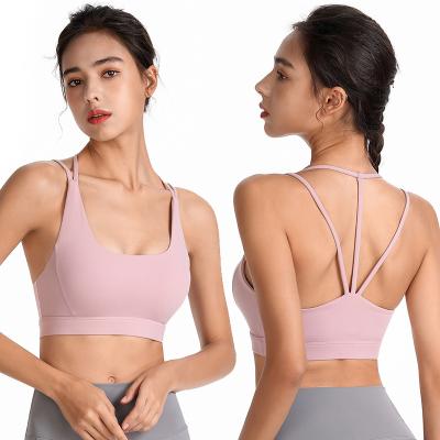 China News Cavity Beauty Back Sports Women Sports Bra QUICK DRY Shockproof Yoga Sports Underwear for sale