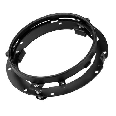 China 7 Inch Round Headlight Ring Mounting Bracket Black Chrome For 7