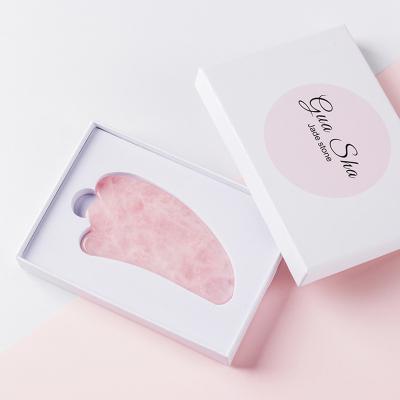 China Portable/Handheld Natural Rose Crystal Gua Sha Scraping Tool Claw Shape Rose Quartz Gua Sha Stone Massage Custom 100% for sale