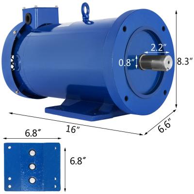 China IP54 dc motor 1.5HP 145tc 90v totally enclosed hangyan permanent magnet for sale