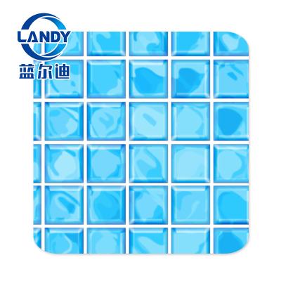 China 2021 New Design Swimming Pool PVC Mosaic Vinyl Pool Liner PVC Film Cheap Price for sale