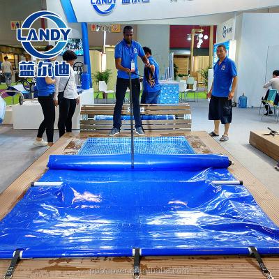 China 100% PVC Coated Waterproof Polyester PVC Coated Tarpaulin Swimming Pool Covers , Safety Swimming Pool 100% PVC Coated Polyester -30°C-+70°C LD-K036 CN; GUA for sale