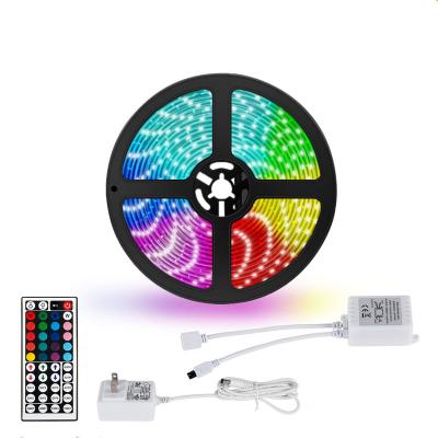 China Other Color SMD5050 Changing RGB LED Strip Light Set Power Supply 44 12V Key Remote Control for sale