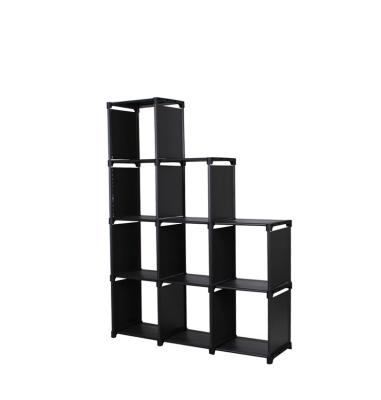 China Amazon Shelf Space Saving Rack DIY Foldable Hot Sale Fabric Bookcase Rack for sale