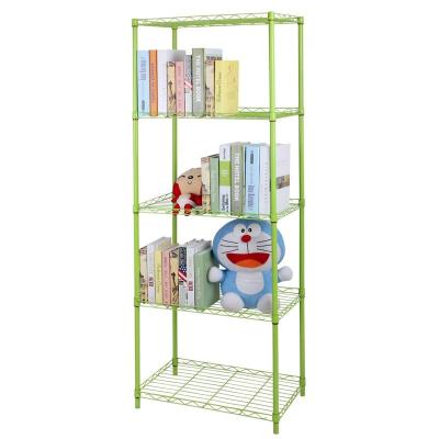 China Portable 4 Dots 5 Shelves Household Portable DIY Cube Rack Strong Steel Pipe Storage Organizer for sale