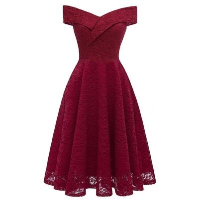 China New Breathable Open Style Ceremony Wear Ladies Bride Dresses Burgundy Dresses Women's Evening Dress for sale