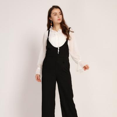 China Breathable All-match Jumpsuit Women Loose Jumpsuit High Waist Short Jumpsuit Suutsbody Black Literary Costume for sale