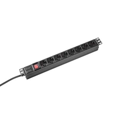 China 19 Inch 1U Residential / General Purpose Power Distribution PDU Italy Strip Unit 6 Ports for sale