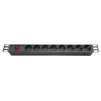 China 6 Series Power Sockets Germany European Power Distribute Unit 19inch 19inch Rack Mount for sale