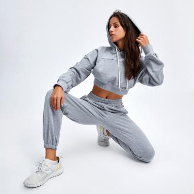 China 2021 Amazon Breathable Hot Women Long Sleeve With Hoodie And Panties With Pockets Active Use Outside The Gym Set For Women Sports Casual Suits for sale