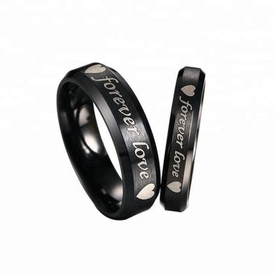 China Romantic Stainless Steel Couples Wedding Rings For Lovers Wedding Rings for sale