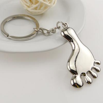 China Free Shipping Wholesale Zinc Alloy And OEM Zinc Alloy Footprint Key Chain For Promotional for sale