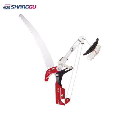 China Long length ratchet by pass tree pruner expandable scissors for sale