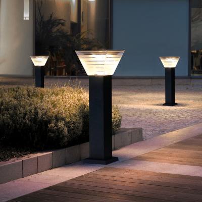 China Garden 40CM 8w Solar Led Landscape Lamps Aluminum Square Outdoor Garden Lawn Light Modern Lighting for sale