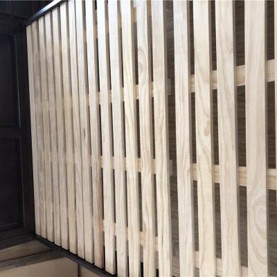 China 100-1220mm Width Solid Wood Bed Frame with Customized Thickness and Poplar Wood Slats for sale