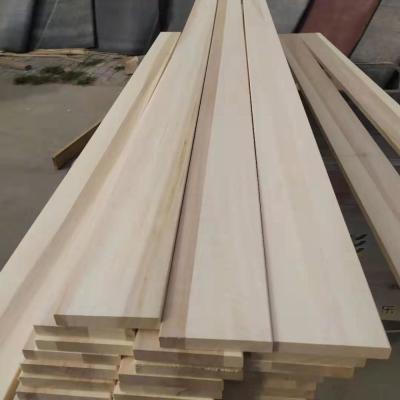 China Natural Color or Bleached Solid Wood Panels Poplar Bed Slats for Project Solutions for sale