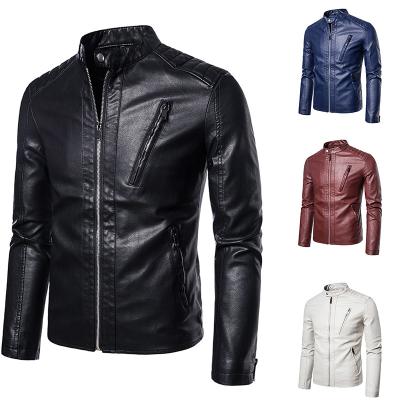 China Hot Selling Good Quality Fashion Men's Casual Jacket Windproof Plus Size Regular Leather Leather Shell Jackets 100% Polyester For Spring for sale