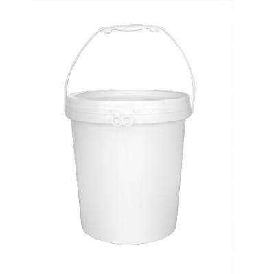 China Wholesale Durable Customized White Plastic PP Ice Bucket 25l Handle Plastic Bucket With Lid for sale