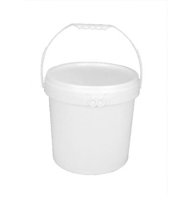 China Wholesale Durable Reusable Bucket Round 25 Liter Food Grade White Plastic Bucket for sale