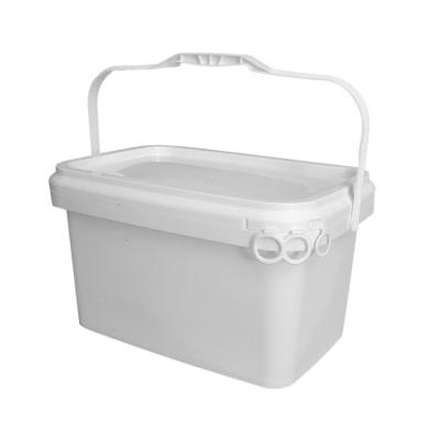 China Wholesale Multicolor Optional Durable Food Grade PP Plastic Rectangular Buckets With Lids for sale