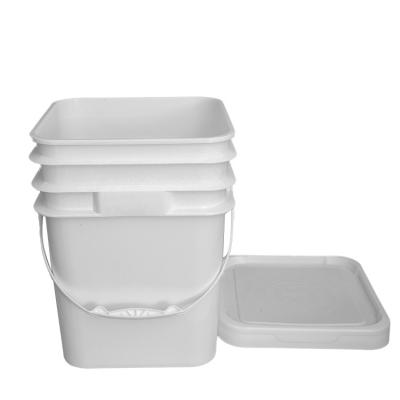 China Durable Hot Sale Custom Portable White Ice Rectangular Plastic Bucket for sale