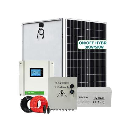 China Full Set Home Off Grid Solar Power System 1kw 2kw , 3kw 4kw 5kw 6kw 7kw 8kw 9kw 10kw Solar System for sale