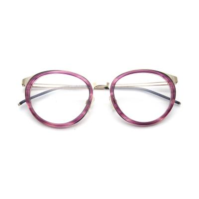 China Optical Frame Custom Design Optical Acetate Frame Oval Retro Eyewear for sale